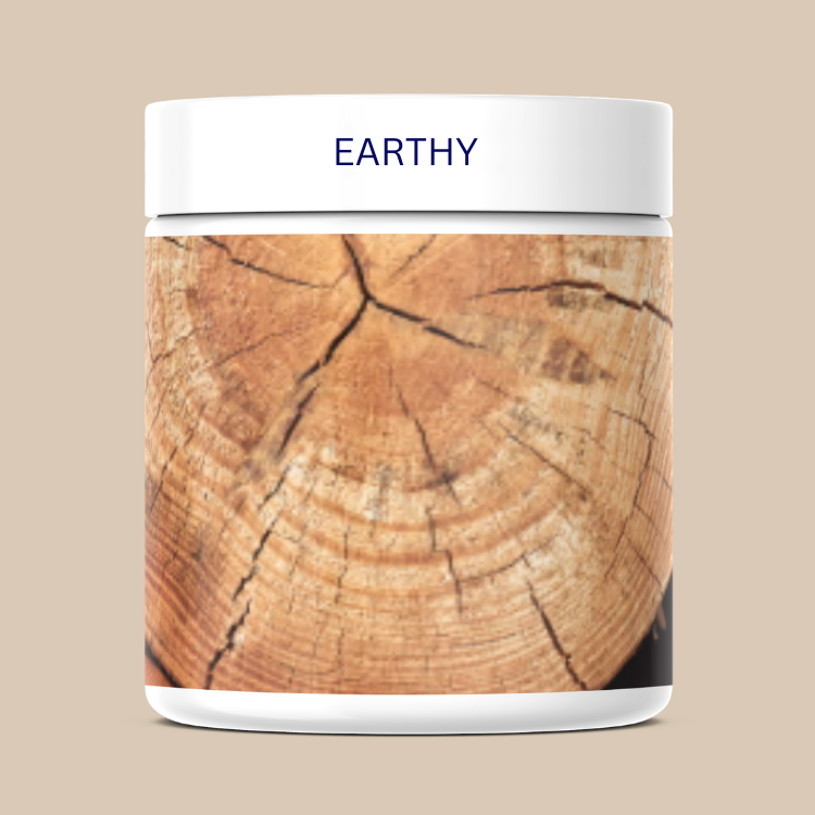 grounded musky herbs and moss candle scents - meant to bring inner calm and reflection