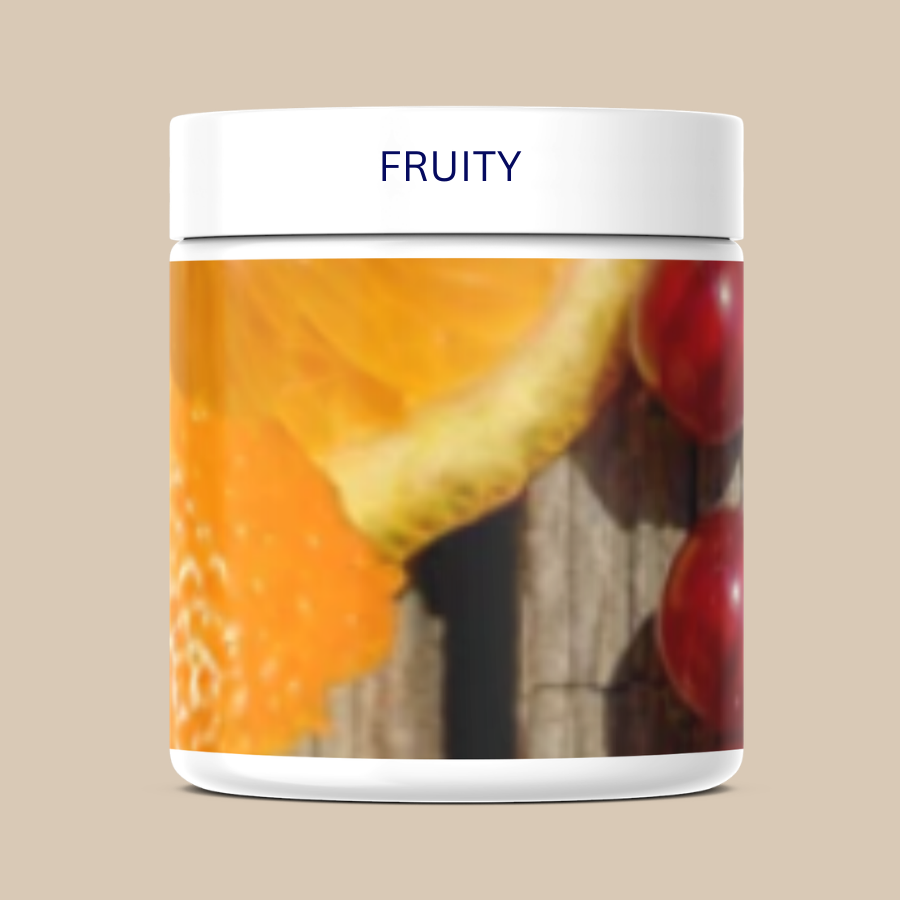 Fruity sweet juicy scents meant to energize and uplift