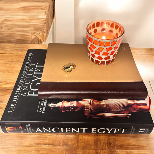 QARA Mosaic Glass Orangewood Reserve Candle