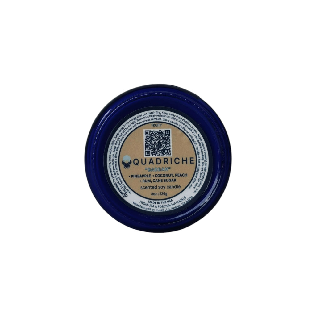 Barban Peach Coconut Rum Sugar Jar Candle - Quadriche - Candle