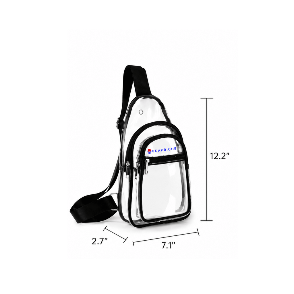 Quadriche Clear Stadium Crossbody Bag - Quadriche - Clear Stadium Bag
