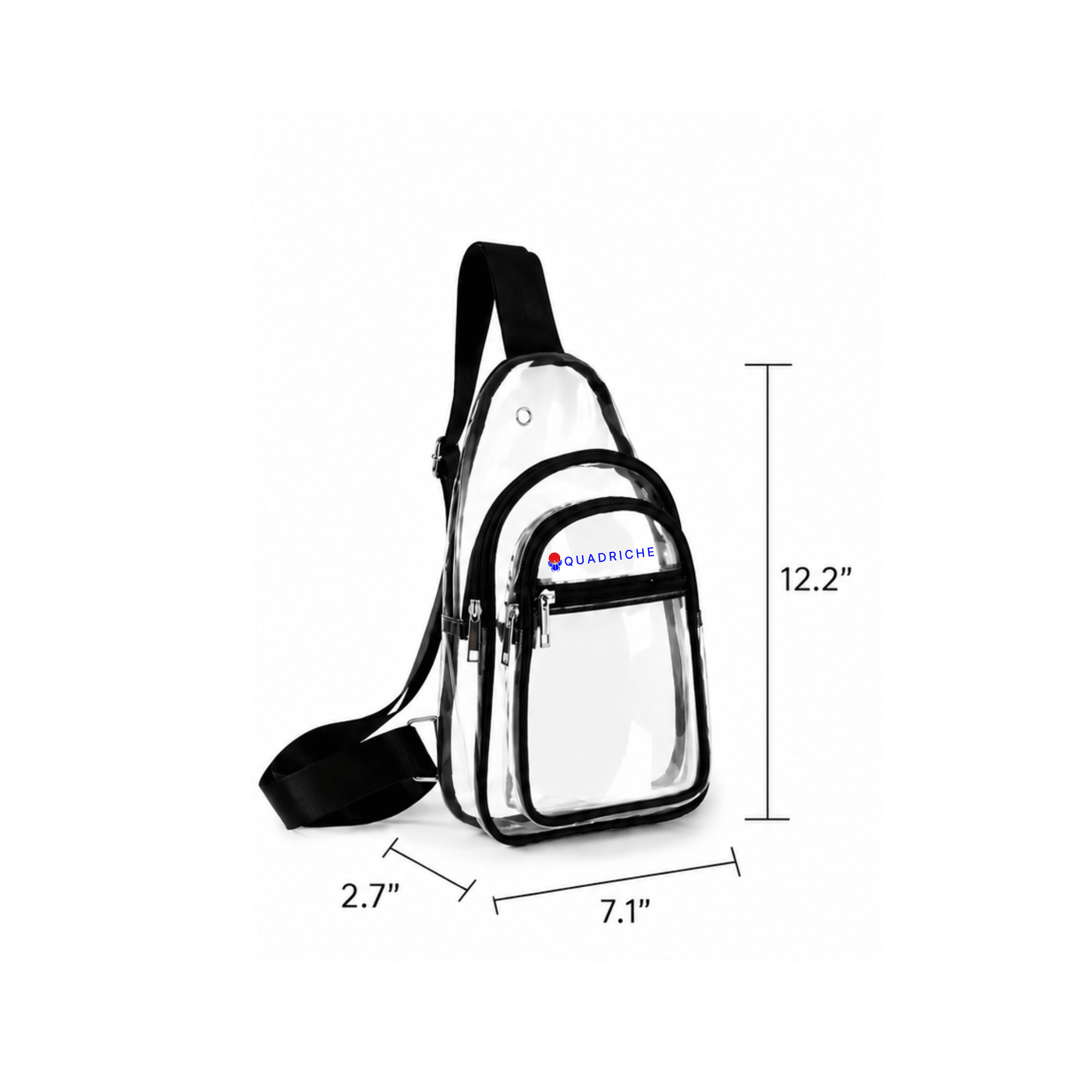 Quadriche Clear Stadium Crossbody Bag - Quadriche - Clear Stadium Bag