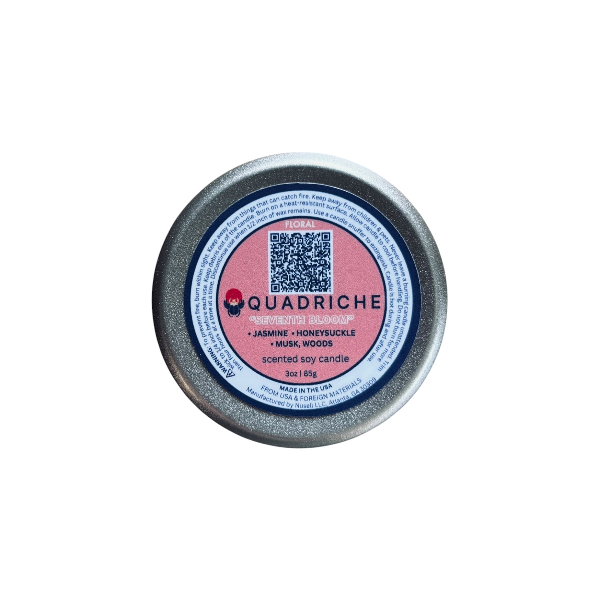 Seventh Bloom Discovery Travel Candle (3oz) - Quadriche - Travel Candle
