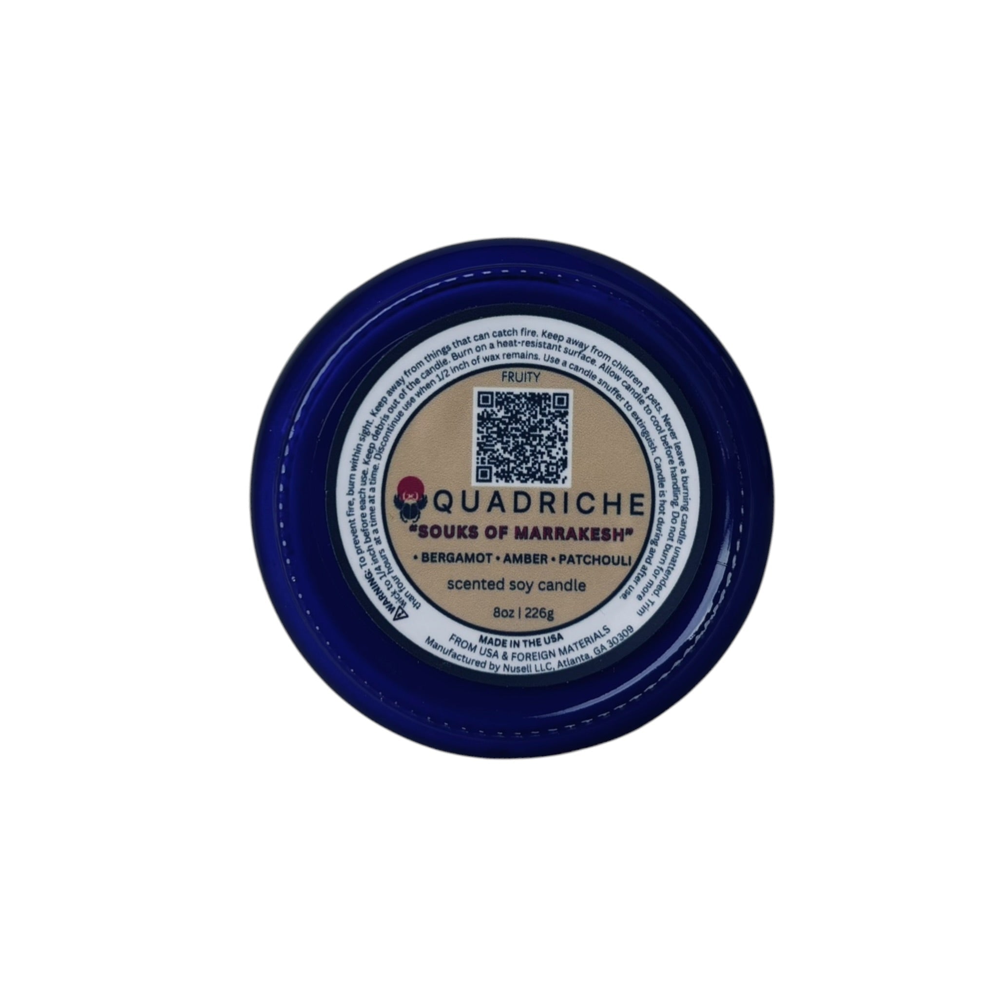 SOUKS OF MARRAKESH Bergamot Soy Jar Candle - Quadriche - Candle