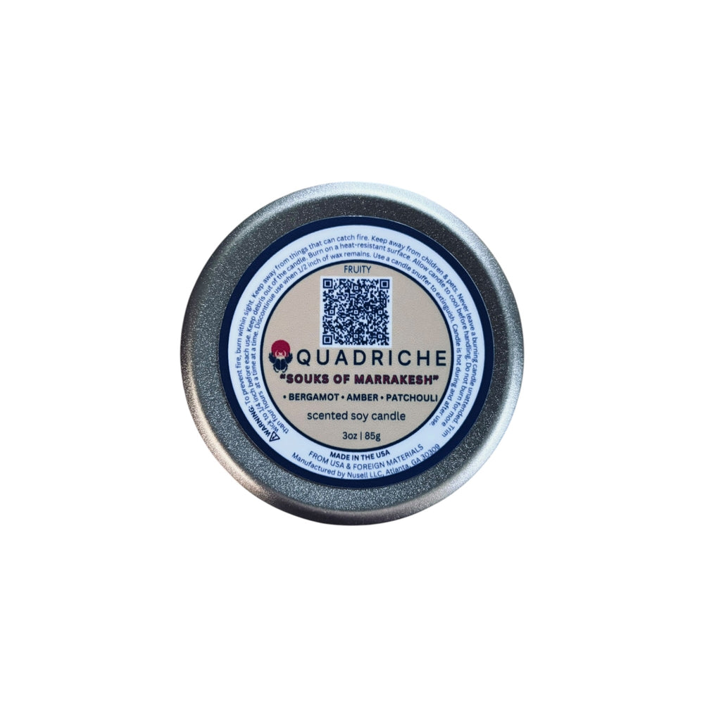 Souks of Marrakesh Discovery Travel Candle (3oz) - Quadriche - Travel Candle