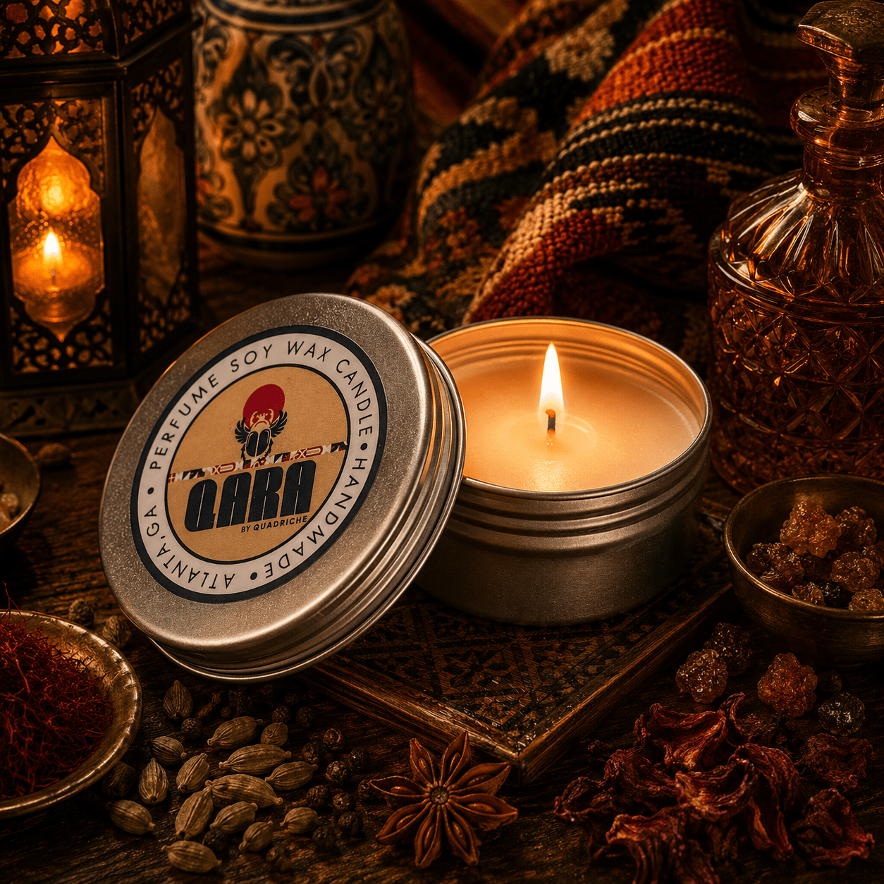 Souks of Marrakesh Discovery Travel Candle (3oz) - Quadriche - Travel Candle