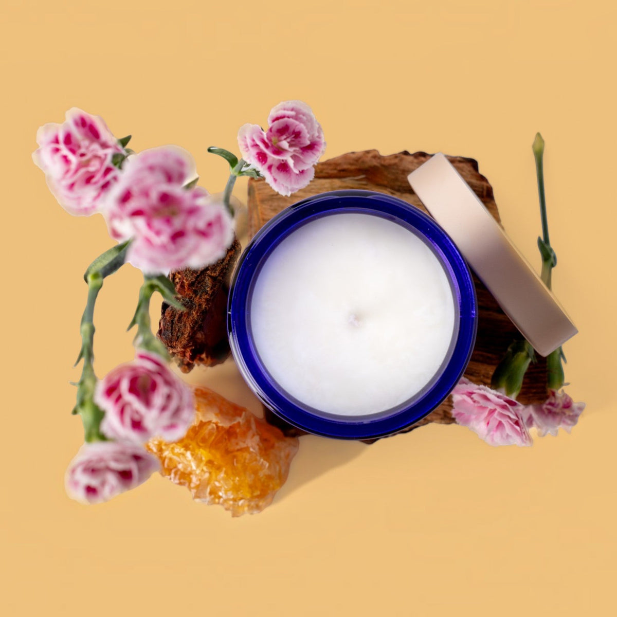 The Seventh Bloom Jasmine Soy Jar Candle - Quadriche - Candle